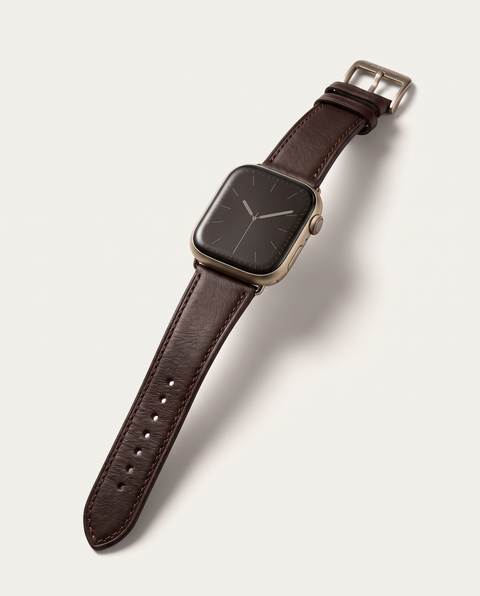 Harrow Apple Watch Strap – Italian Leather — Chocolate