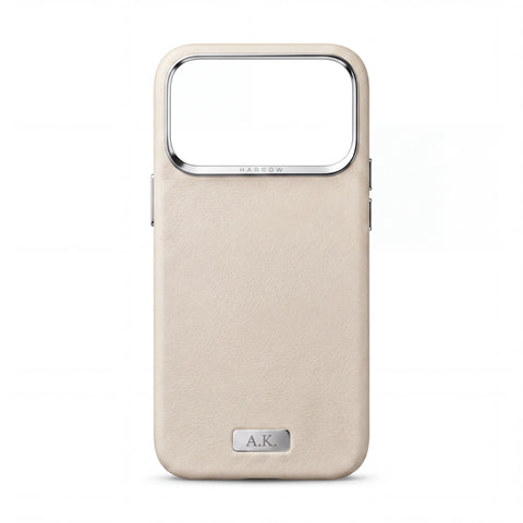 Italian Nappa Leather Case for iPhone 18 Pro — Ivory