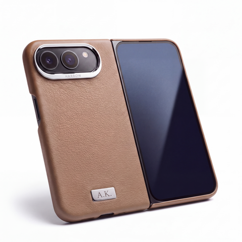 Italian Nappa Leather Case for iPhone Duo — Taupe