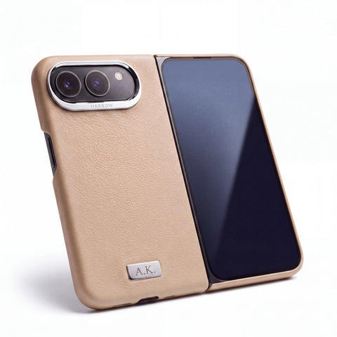 Italian Nappa Leather Case for iPhone Duo — Ivory