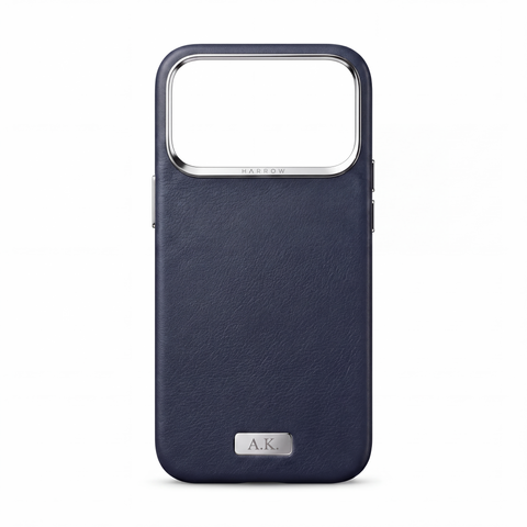 Italian Nappa Leather Case for iPhone 18 Pro Max — Navy