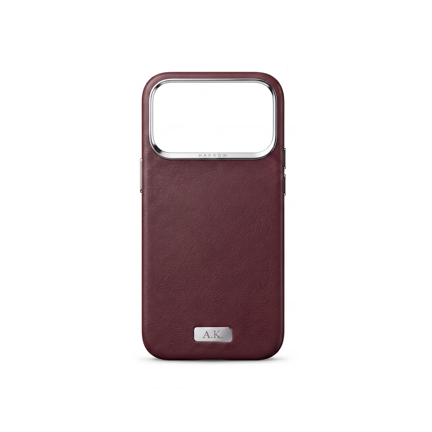 Burgundy — Harrow iPhone 18 Pro leather case back