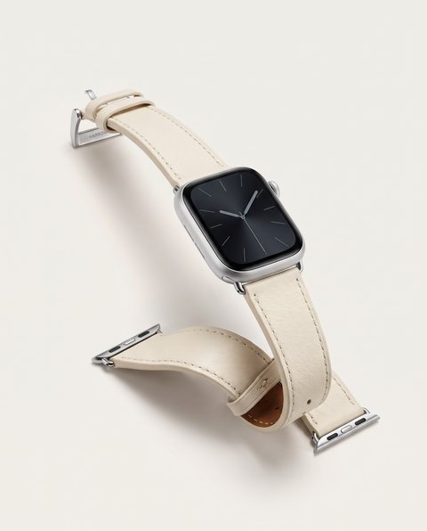 Harrow Apple Watch Strap – Italian Leather — Ivory