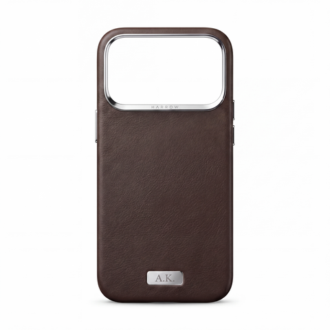 Italian Nappa Leather Case for iPhone 18 Pro Max — Chocolate