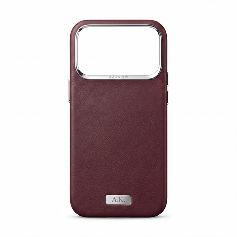 Italian Nappa Leather Case for iPhone 18 Pro — Burgundy