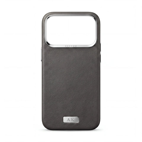 Italian Nappa Leather Case for iPhone 18 Pro Max — Graphite