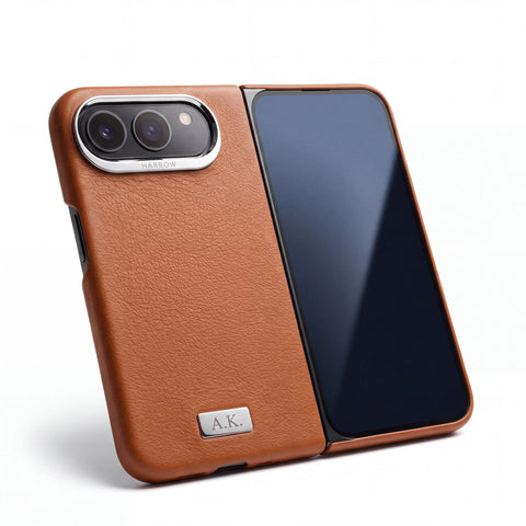 Italian Nappa Leather Case for iPhone Duo — Cognac