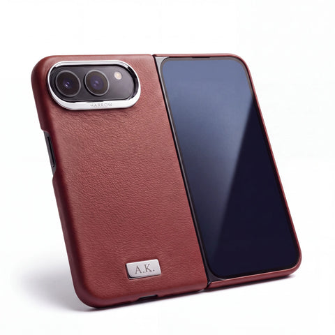 Italian Nappa Leather Case for iPhone Duo — Burgundy