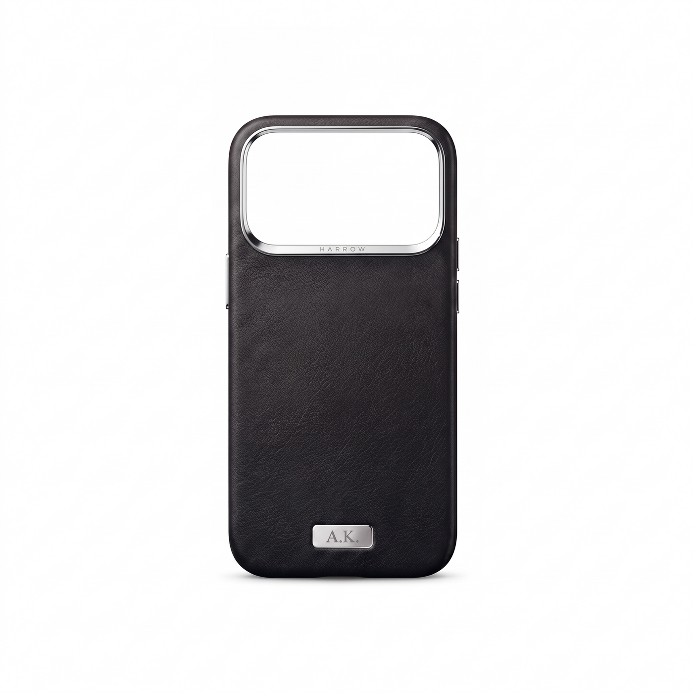 Black — Harrow iPhone 18 Pro Max leather case back