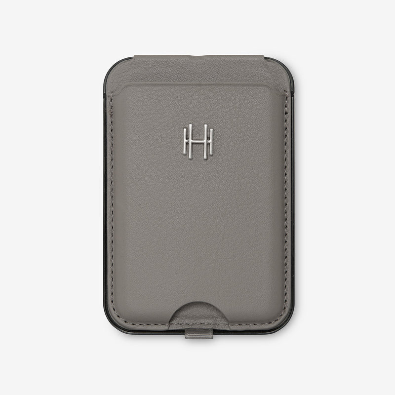 Harrow Italian leather card holder with stand